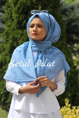 Bebe Mavisi Taşlanmış Pamuk
