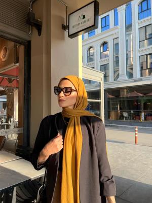 Hardal Rengi Penye Şal